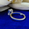 2.25 Ct (9x7 mm) Emerald Cut Colorless Moissanite Engagement Ring, Solitaire Ring with Hidden Halo 2.25 Ct (9x7 mm) Emerald Cut Colorless Moissanite Engagement Ring, Solitaire Ring with Hidden Halo