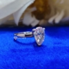 Special 3.0 Ct Pear Cut Colorless Moissanite Engagement Ring, Simple Solitaire Ring Special 3.0 Ct Pear Cut Colorless Moissanite Engagement Ring, Simple Solitaire Ring