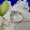 Classy Asscher Cut 1.0 Ct Solid Moissanite Solitaire Engagement Ring
