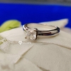 Classy Asscher Cut 1.0 Ct Solid Moissanite Solitaire Engagement Ring