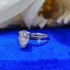 Special 3.0 Ct Pear Cut Colorless Moissanite Engagement Ring, Simple Solitaire Ring Special 3.0 Ct Pear Cut Colorless Moissanite Engagement Ring, Simple Solitaire Ring