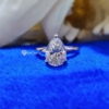 Special 3.0 Ct Pear Cut Colorless Moissanite Engagement Ring, Simple Solitaire Ring Special 3.0 Ct Pear Cut Colorless Moissanite Engagement Ring, Simple Solitaire Ring