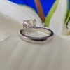 VVS1 Clarity Colorless Asscher Cut 3.0 Ct (9 mm) Solitaire Moissanite Engagement Ring