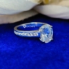 Beautiful 3.0 Ct (10x8 mm) Colorless Oval Cut Moissanite Engagement Ring, Eternity Ring