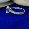Beautiful 3.0 Ct (10x8 mm) Colorless Oval Cut Moissanite Engagement Ring, Eternity Ring