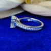 Beautiful 3.0 Ct (10x8 mm) Colorless Oval Cut Moissanite Engagement Ring, Eternity Ring
