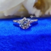 2.75 Ct (9.5 mm) Round Cut Colorless Moissanite Solitaire Engagement Ring 2.75 Ct (9.5 mm) Round Cut Colorless Moissanite Solitaire Engagement Ring