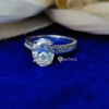 Beautiful 3.0 Ct (10x8 mm) Colorless Oval Cut Moissanite Engagement Ring, Eternity Ring