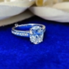 Beautiful 3.0 Ct (10x8 mm) Colorless Oval Cut Moissanite Engagement Ring, Eternity Ring