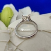 5.0 Ct Cushion Cut VVS1 Colorless Handmade Moissanite Solitaire Ring