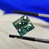 Princess Cut Shape Light Green Loose Moissanite For Jewelry Princess Cut Shape Light Green Loose Moissanite For Jewelry