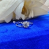 Simple Bridal Set, 2.80 Ct (9.5 mm) Round Cut Colorless Moissanite Wedding Band Ring