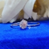Simple Bridal Set, 2.80 Ct (9.5 mm) Round Cut Colorless Moissanite Wedding Band Ring