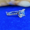 3.0 Ct (8.5 mm) Princess Cut Colorless Moissanite Engagement Ring, Beautiful Eternity Ring