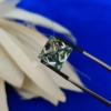 Princess Cut Shape Light Green Loose Moissanite For Jewelry