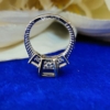 4.0 Ct Princess Cut VVS1 Colorless Moissanite Engagement Ring, 3 Stone Princess Ring