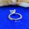 3.0 Ct (8.5 mm) Princess Cut Colorless Moissanite Engagement Ring, Beautiful Eternity Ring