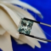 Princess Cut Shape Light Green Loose Moissanite For Jewelry