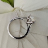 5.0 Ct Cushion Cut VVS1 Colorless Handmade Moissanite Solitaire Ring
