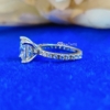 3.0 Ct (8.5 mm) Princess Cut Colorless Moissanite Engagement Ring, Beautiful Eternity Ring