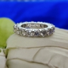 Round Cut 4.50 Tcw Designer Full Eternity Moissanite Wedding Band, Engagement Band