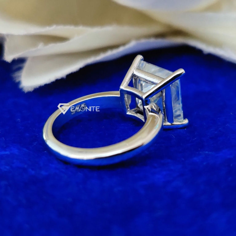 Solitaire Moissanite Ring, Princess Cut 4.50 Tcw Simple Yet Classy Engagement Ring for Women Solitaire Moissanite Ring, Princess Cut 4.50 Tcw Simple Yet Classy Engagement Ring for Women