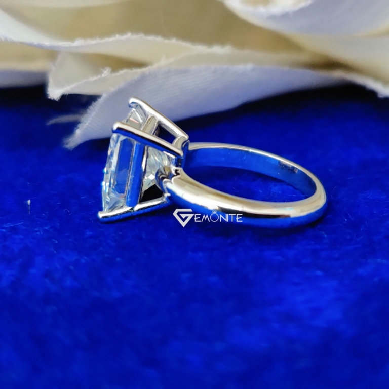 Solitaire Moissanite Ring, Princess Cut 4.50 Tcw Simple Yet Classy Engagement Ring for Women Solitaire Moissanite Ring, Princess Cut 4.50 Tcw Simple Yet Classy Engagement Ring for Women