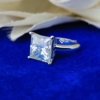 Solitaire Moissanite Ring, Princess Cut 4.50 Tcw Simple Yet Classy Engagement Ring for Women Solitaire Moissanite Ring, Princess Cut 4.50 Tcw Simple Yet Classy Engagement Ring for Women