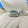 Necklace 5.0 Ct Excellent Radiant Cut Beautiful Blue Moissanite Pendant, FineJewelry