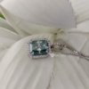 Necklace 5.0 Ct Excellent Radiant Cut Beautiful Blue Moissanite Pendant, FineJewelry