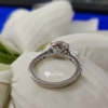 East-West Fit Oval Engagement Ring, Wedding Ring, 3.0 Tcw Oval Cut Moissanite Half Eternity Ring