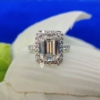 4.0 Tcw VVS Colorless Emerald Cut Moissanite Engagement Ring for Women, Gift, Promise