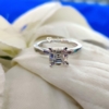 Classy Asscher Cut 2.15 Ct VVS Colorless Moissanite Solitaire Engagement Ring
