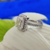 Designer Classy Emerald Cut Shape Halo Moissanite Bridal Set, Wedding Set, Perfect Fine Jewelry Designer Classy Emerald Cut Shape Halo Moissanite Bridal Set, Wedding Set, Perfect Fine Jewelry