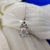 Necklace 2.0 Ct Excellent Round Cut Genuine Moissanite Pendant, FineJewelry Necklace 2.0 Ct Excellent Round Cut Genuine Moissanite Pendant, FineJewelry