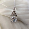 Necklace 2.0 Ct Excellent Round Cut Genuine Moissanite Pendant, FineJewelry Necklace 2.0 Ct Excellent Round Cut Genuine Moissanite Pendant, FineJewelry