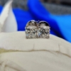 Classy 3.0 Tcw Cushion Cut, Colorless Moissanite Stud Screw Back Earrings, Perfact Jewelry For Gift