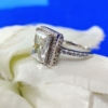 5.0 Ct VVS Antique Colorless Halo Radiant Cut Moissanite Engagement Ring, Women Fashion 5.0 Ct VVS Antique Colorless Halo Radiant Cut Moissanite Engagement Ring, Women Fashion