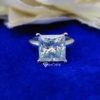 Solitaire Moissanite Ring, Princess Cut 4.50 Tcw Simple Yet Classy Engagement Ring for Women Solitaire Moissanite Ring, Princess Cut 4.50 Tcw Simple Yet Classy Engagement Ring for Women