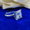 Solitaire Moissanite Ring, Princess Cut 4.50 Tcw Simple Yet Classy Engagement Ring for Women Solitaire Moissanite Ring, Princess Cut 4.50 Tcw Simple Yet Classy Engagement Ring for Women