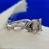 2.0TCW Asscher Cut Colorless Moissanite Engagement Ring, Prong Set Swirl Eternity Ring for Women, Tammy's Favourite
