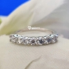 0.80 TCW Simple Designer 7 Stone Round Cut Moissanite Wedding Band, Anniversary Ring, Classy Band Ring for Women 0.80 TCW Simple Designer 7 Stone Round Cut Moissanite Wedding Band, Anniversary Ring, Classy Band Ring for Women