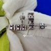Classy 5Tcw Round Cut, Colorless Moissanite 3 Stone Stud Screw Back Earrings, Perfact Jewelry For Gift Classy 5Tcw Round Cut, Colorless Moissanite 3 Stone Stud Screw Back Earrings, Perfact Jewelry For Gift