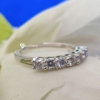 0.80 TCW Simple Designer 7 Stone Round Cut Moissanite Wedding Band, Anniversary Ring, Classy Band Ring for Women 0.80 TCW Simple Designer 7 Stone Round Cut Moissanite Wedding Band, Anniversary Ring, Classy Band Ring for Women