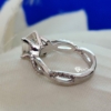 2.0TCW Asscher Cut Colorless Moissanite Engagement Ring, Prong Set Swirl Eternity Ring for Women, Tammy's Favourite