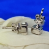 2.0 TCW Excellent Round Cut, Colorless Moissanite Diamond, Square Design Stud Push Back Earrings, Perfect Jewelry For Gift