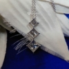 Necklace 5TCW Excellent Princess Cut 3 Stone Genuine Moissanite Pendant, Fine Jewelry for Women, Gift Necklace 5TCW Excellent Princess Cut 3 Stone Genuine Moissanite Pendant, Fine Jewelry for Women, Gift