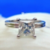 2 Ct Princess Cut VVS Simple Yet Classy Dual Band Style Moissanite Engagement Ring for Women 2 Ct Princess Cut VVS Simple Yet Classy Dual Band Style Moissanite Engagement Ring for Women