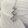 Necklace 5TCW Excellent Princess Cut 3 Stone Genuine Moissanite Pendant, Fine Jewelry for Women, Gift Necklace 5TCW Excellent Princess Cut 3 Stone Genuine Moissanite Pendant, Fine Jewelry for Women, Gift