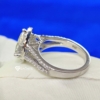 3.5 TCW Pear Cut VVS Colorless Split Shank Halo Moissanite Engagement Ring, Elegant Art Deco Ring 3.5 TCW Pear Cut VVS Colorless Split Shank Halo Moissanite Engagement Ring, Elegant Art Deco Ring